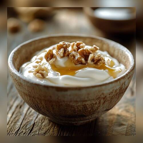 Йогурт с орехами